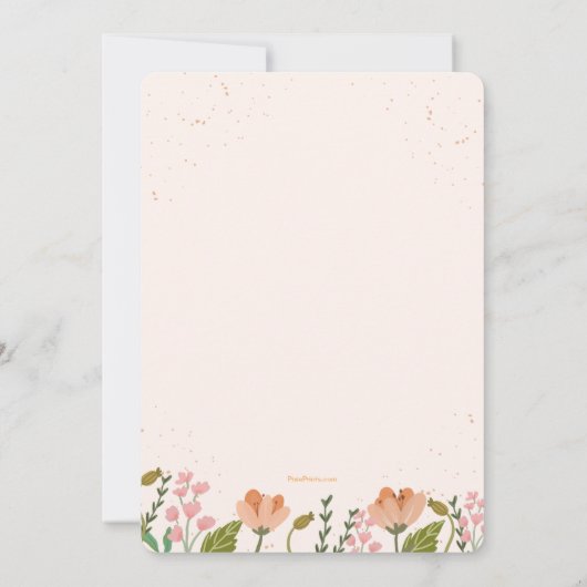 Invitation Tulipe de Printemps (Dos)