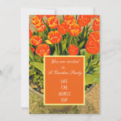 Invitation Tulipe fleur design moderne fête de jardin (Devant)