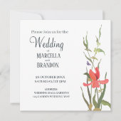 Invitation Tulipe Florale de Mariage en Fleur de Printemps (Devant)