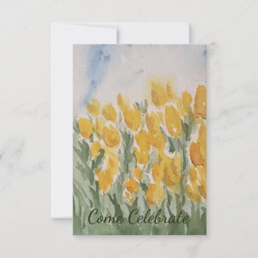 Invitation Tulipe jaune (Devant)