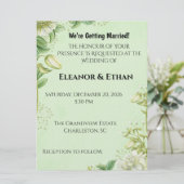 Invitation Tulipe jaune vibrant et Ranunculus Mariage Formel (Debout devant)