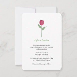 Invitation Tulipe minimaliste de Bourgogne