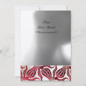 Invitation TULIPE MONOGRAMME VELVET ROUGE Bordeaux Blanc Cham (Dos)