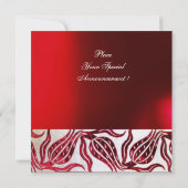 Invitation TULIPE MONOGRAMME VELVET ROUGE Champagne Blanc (Dos)