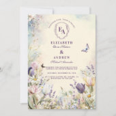 Invitation Tulipe romantique et Mariage Daisy Pastel (Devant)