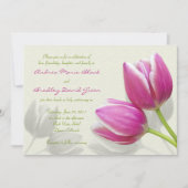 Invitation Tulipe rose (Devant)