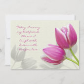 Invitation Tulipe rose (Dos)