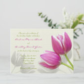 Invitation Tulipe rose (Debout devant)