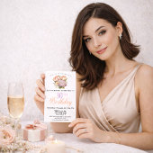 Invitation Tulipe rose et orange clair 30e anniversaire
