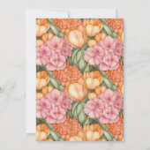 Invitation Tulipe rose et orange clair 75e anniversaire (Dos)