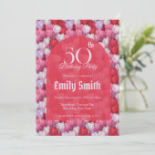Invitation Tulipe Unique Luxe 80e Anniversaire (Debout devant)