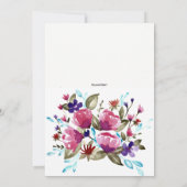 Invitation Tulipe violet rose Fête des mariées de bouquet flo (Dos)