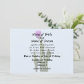 Invitation Tulipe Violette Simple (Debout devant)