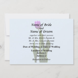Invitation Tulipe Violette Simple
