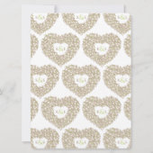 Invitation Tulipes à ressort crème tirant mariage coeur (Dos)