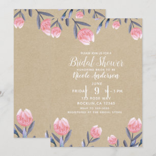 Invitation Tulipes aquarelles de Peach Spring Mariage