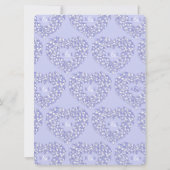 Invitation tulipes blanches bleues tirant le coeur mariage (Dos)