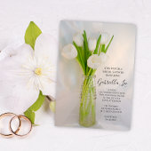 Invitation Tulipes blanches dans la Fête des mariées de print