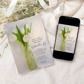 Invitation Tulipes blanches dans la Fête des mariées de print