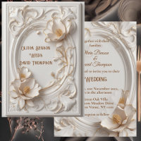 Tulipes blanches vintage or baroque à décor de rin