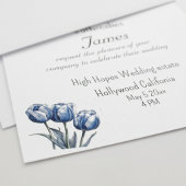 Invitation Tulipes dans Delft Blue personnalisable