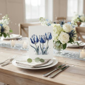 Invitation Tulipes dans Delft Blue personnalisable