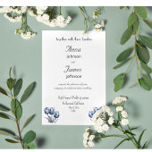 Invitation Tulipes dans Delft Blue personnalisable