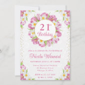 Invitation Tulipes d'aquarelle et jonquilles (Devant)