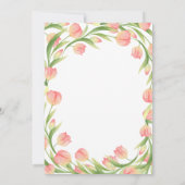 Invitation Tulipes d'aquarelle et lapin Brunch de Pâques (Dos)