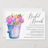 Invitation Tulipes d'aquarelle tendance mariage Brunch nuptia (Devant)