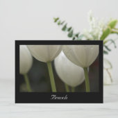 Invitation Tulipes de jardin blanches pour le brunch de lende (Debout devant)