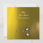 Invitation TULIPES DIAMANT MONOGRAM , Topaze jaune (Dos)