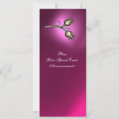 Invitation TULIPES DIAMANT MONOGRAMME , Rose Violet Améthyste (Dos)