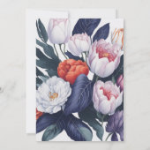 Invitation Tulipes et nénuphars Enregistrez la date Invitatio (Dos)