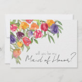 Invitation Tulipes et verdure lumineuses Proposition de cortè (Devant)