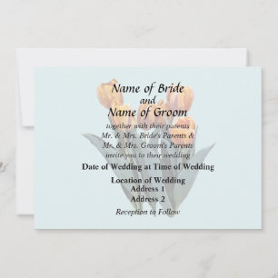 Invitation Tulipes orange