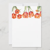 Invitation Tulipes oranges modernes Fête des mères Brunch Inv (Dos)