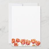 Invitation Tulipes oranges modernes Fête des mères florales B (Dos)