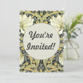Invitation Tulipes Pimpernel Art Botanique de William Morris (Debout devant)