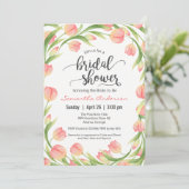 Invitation Tulipes printanières Fête des mariées florale (Debout devant)