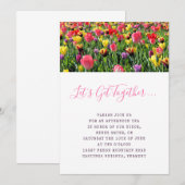 Invitation Tulipes Printemps Fleurit (Devant / Derrière)