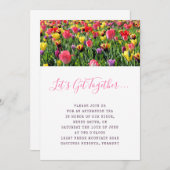 Invitation Tulipes Printemps Floraison (Devant / Derrière)