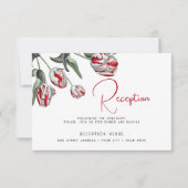 Invitation Tulipes Rembrandt rouges et blanches (Devant)