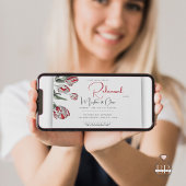 Invitation Tulipes Rembrandt rouges et blanches