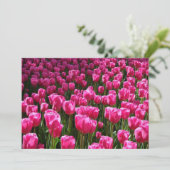 Invitation Tulipes roses (Debout devant)
