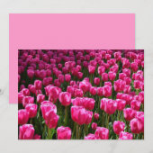 Invitation Tulipes roses (Devant / Derrière)