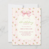 Invitation Tulipes roses anniversaire (Devant)
