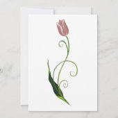 Invitation Tulipes roses florales (Dos)
