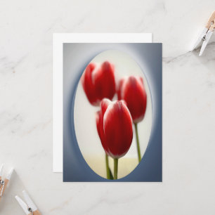 Invitation Tulipes rouges