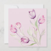 Invitation Tulipes Violettes Élégantes (Dos)
